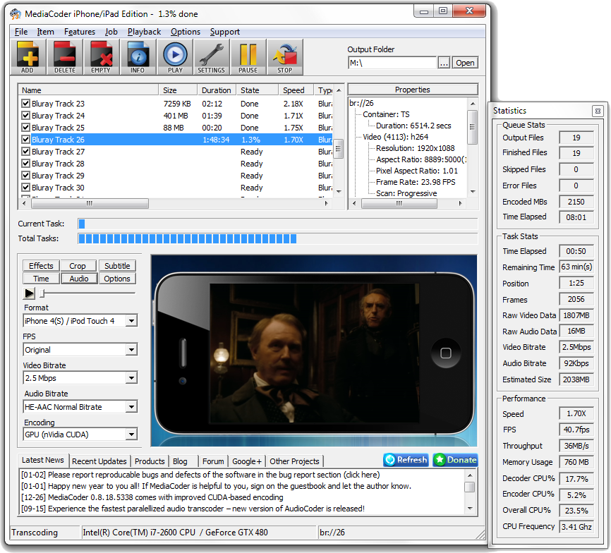MediaCoder 免費的MP4、DVD、AVI、iPod…影音轉檔軟體