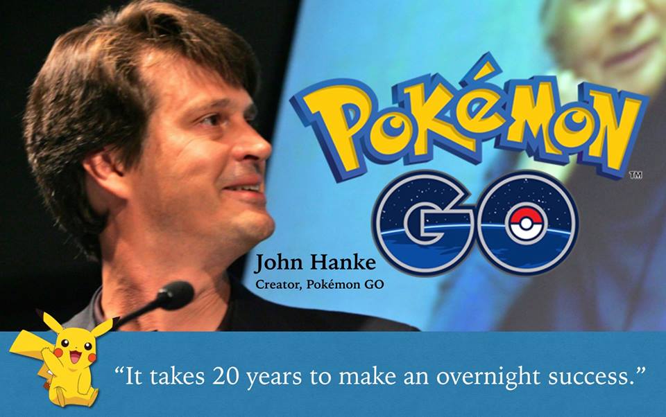 How long does it take to create an overnight success? For John Hanke it’s taken him 20 years to create Pokémon Go.